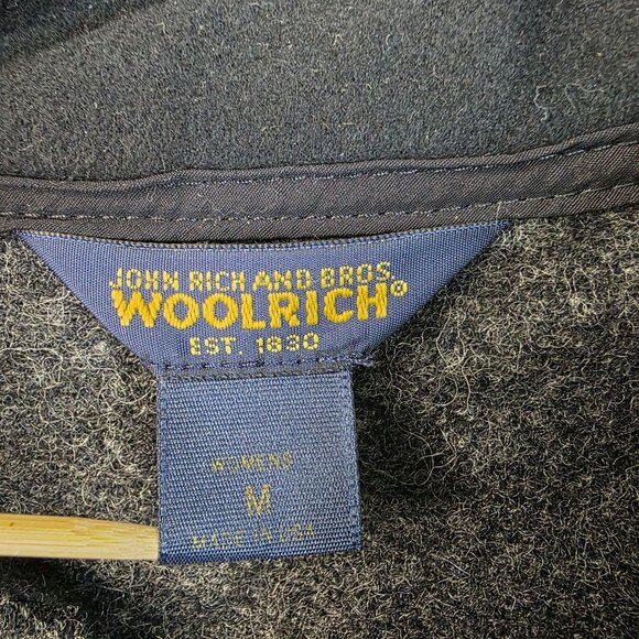 Woolrich Womens Medium Charcoal Wool Blend Zip Jacket 80s Deadstock USA Vintage - Picture 4 of 13